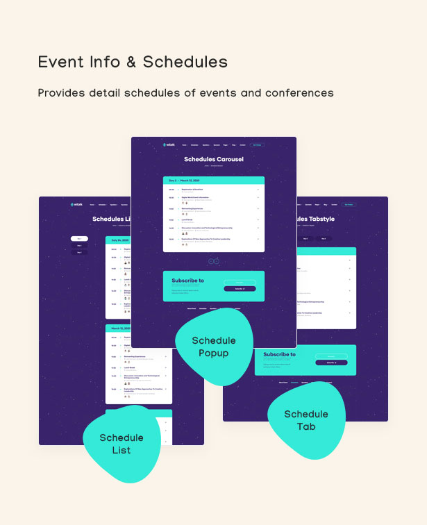 WiTalk conference WordPress Theme Event Info Schedules