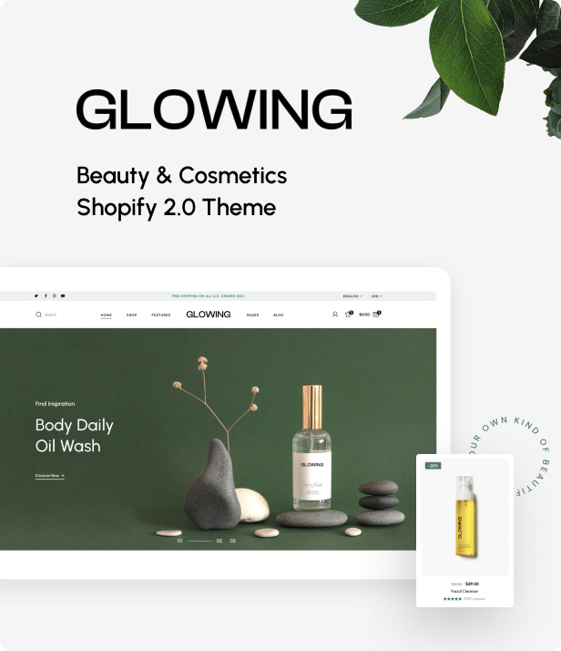 Glowing - Beauty & Cosmetics Shopify 2.0 Theme - 3