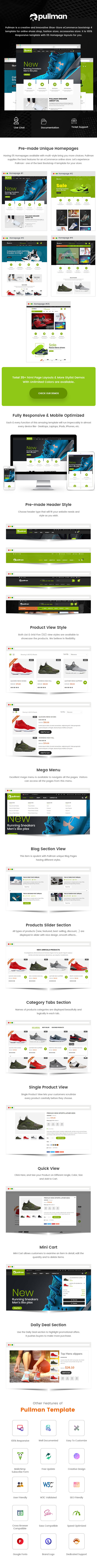 Pullman - Shoes Store HTML Template - 1