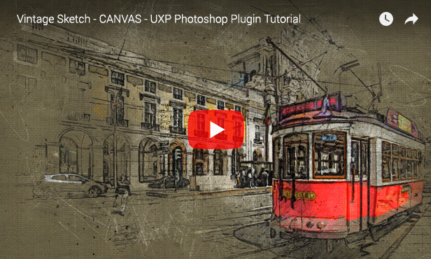 Vintage Sketch - CANVAS - UXP Photoshop Plugin - 1