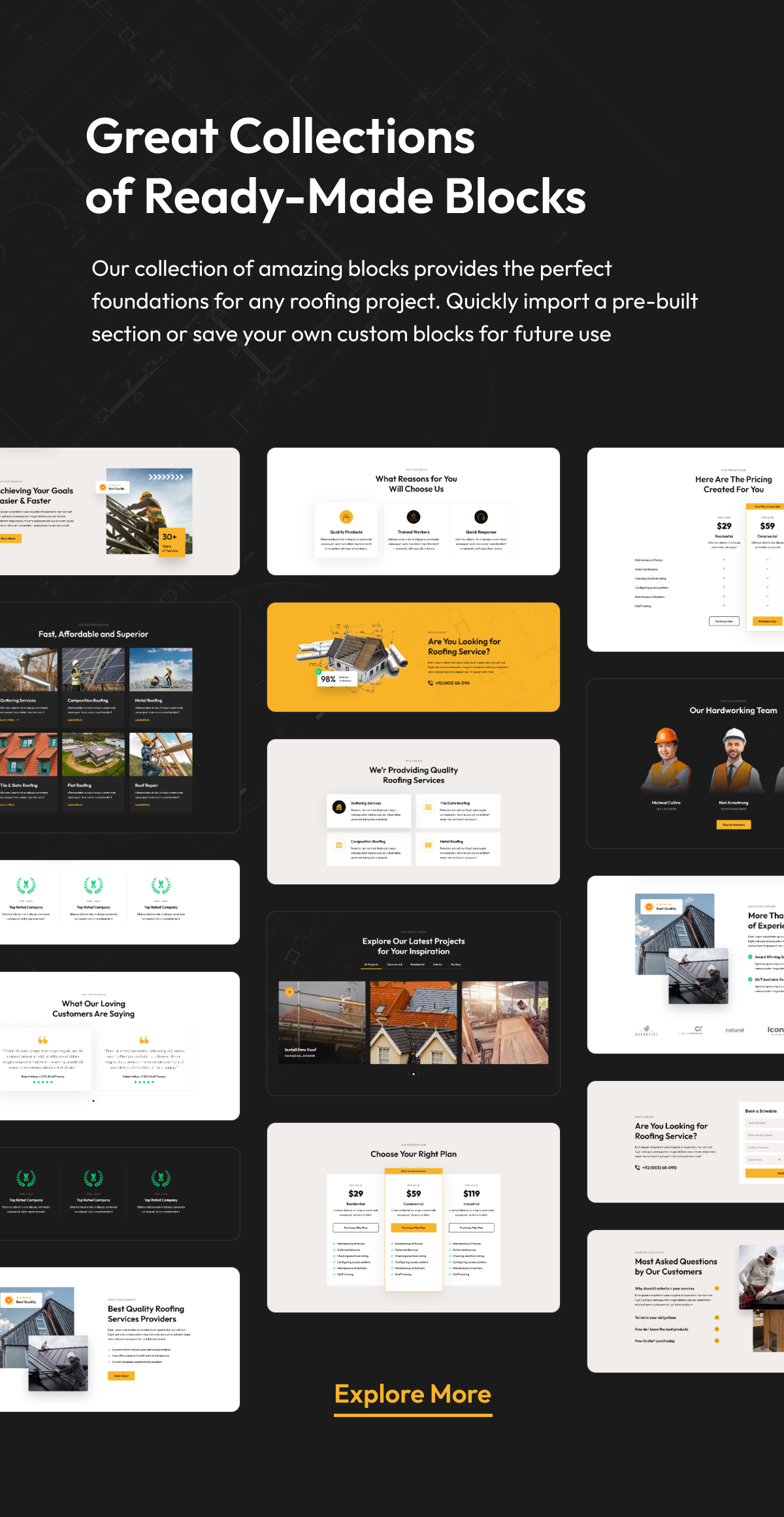 Roofing Company WordPress Theme