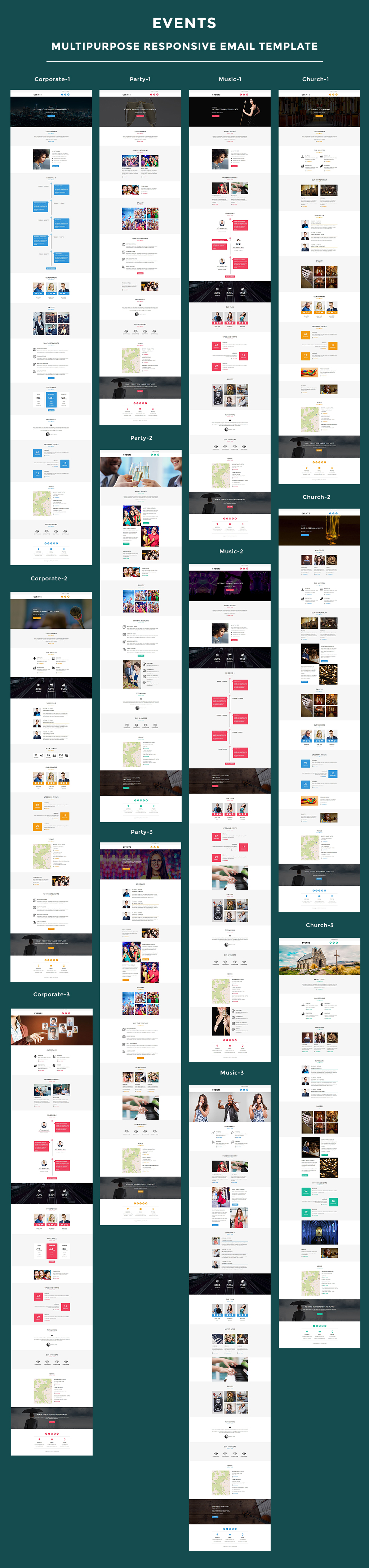 EVENTS - Responsive Email Template + Stampready Builder
