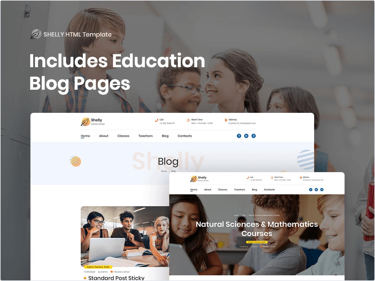 Includes Education Blog Pages