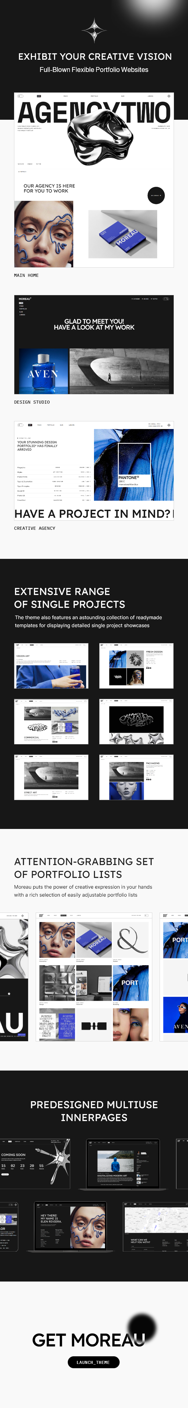 Moreau - Creative Portfolio WordPress Theme - 1
