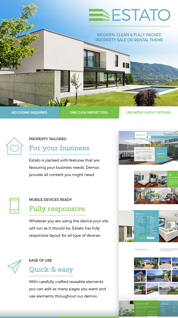 Single Property Real Estate WordPress Theme - Estato - 2