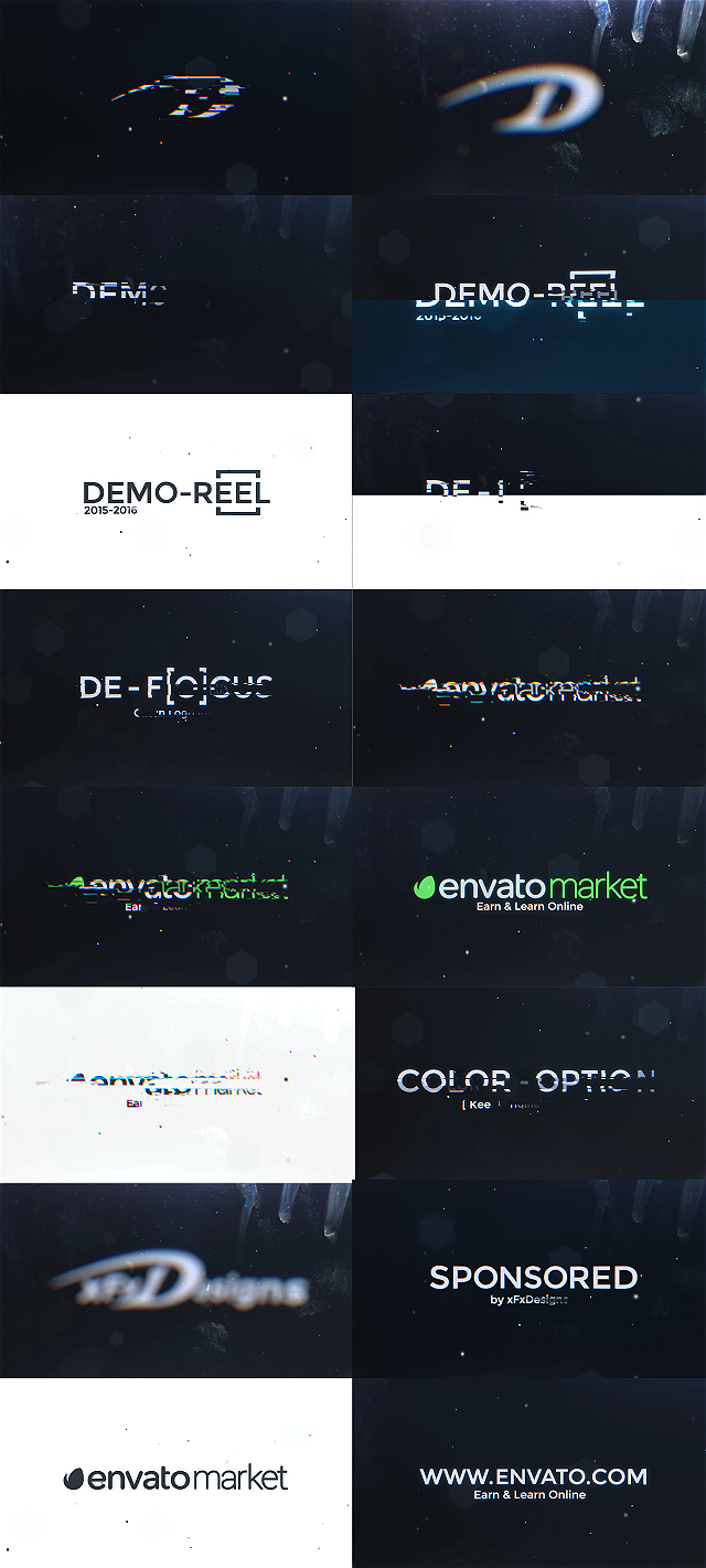 DeFocus Glitch Logo Intro - 2