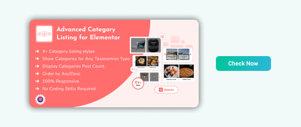Advanced Category Listing for Elementor