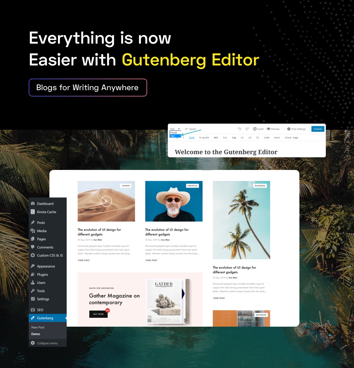 Editor Gutenberg para blog