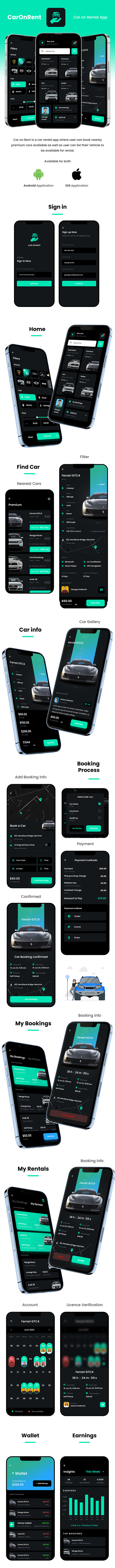 2 App Template | Rental Car Booking App | Self Driving Rental Car | Rent  a Car App | Car on Rent - 4