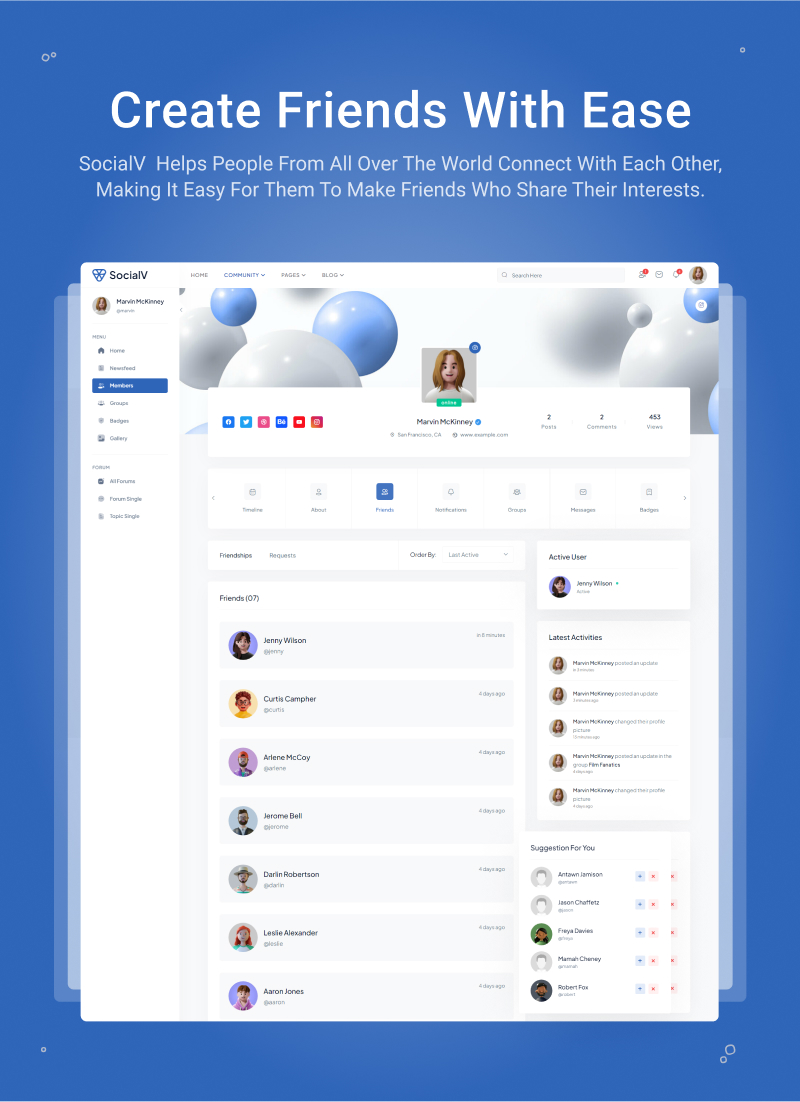 SocialV - Social Network and Community BuddyPress Theme - 17