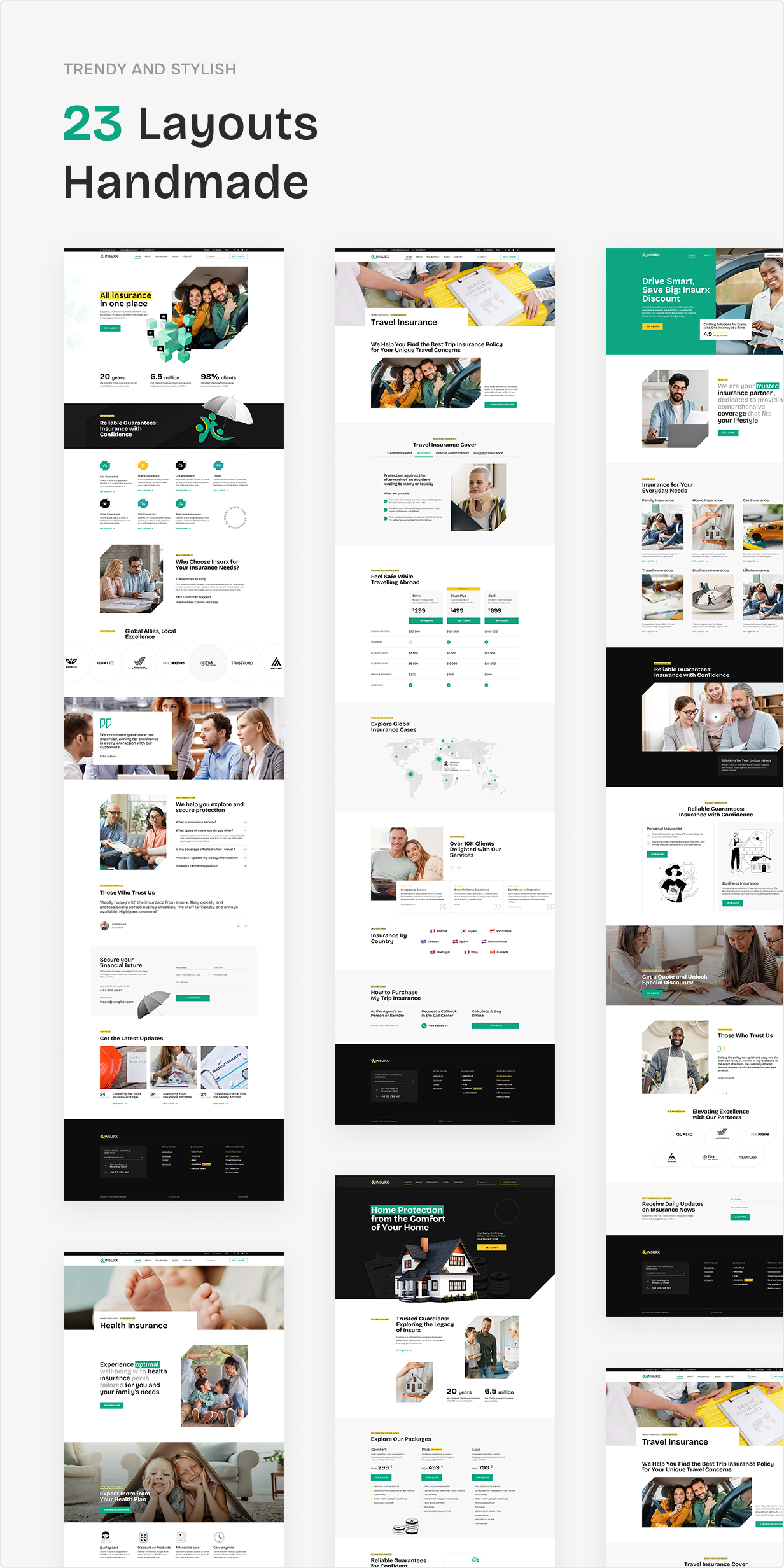 23 layouts handmade