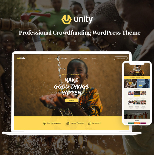 Unity - Best Crowdfunding WordPress Themes Nulled