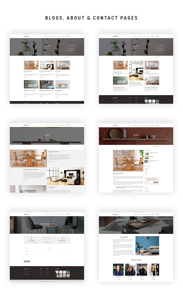 Handmade Shop, Furniture Shop, Fashion Store, Blog, HTML5/CSS3, Ecommerce, Shop