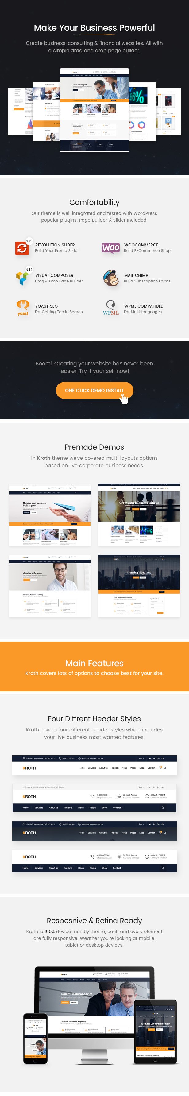 Kroth Theme Main Features