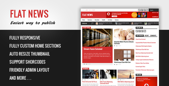 Flat News - Easy News & Magazine Template - Blogger Blogging