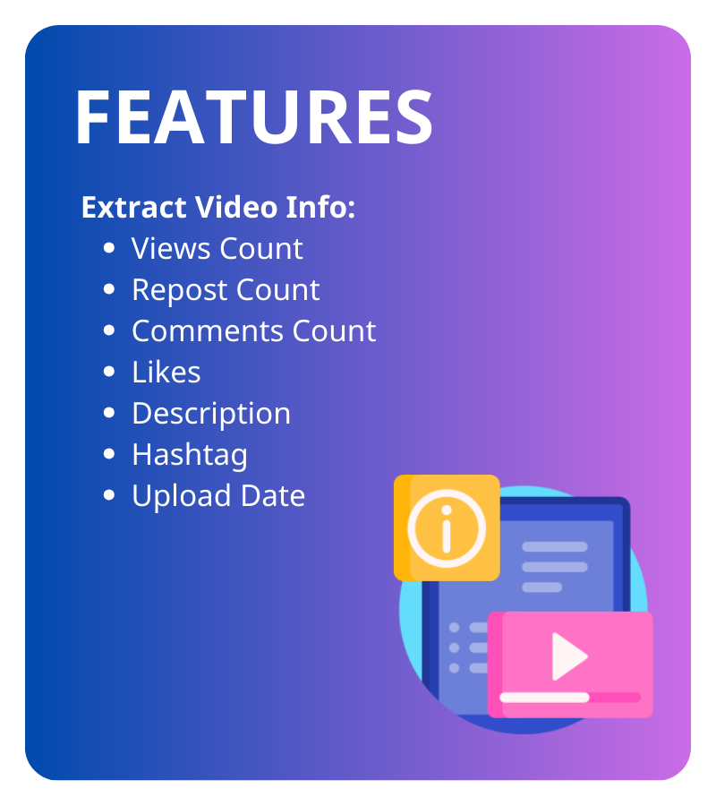 tiktok data scraper features