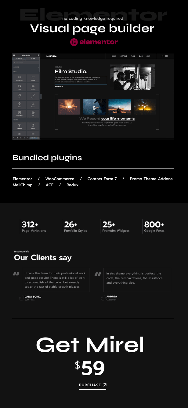 Mirel - Movie Studios and Filmmakers WordPress Theme - 3