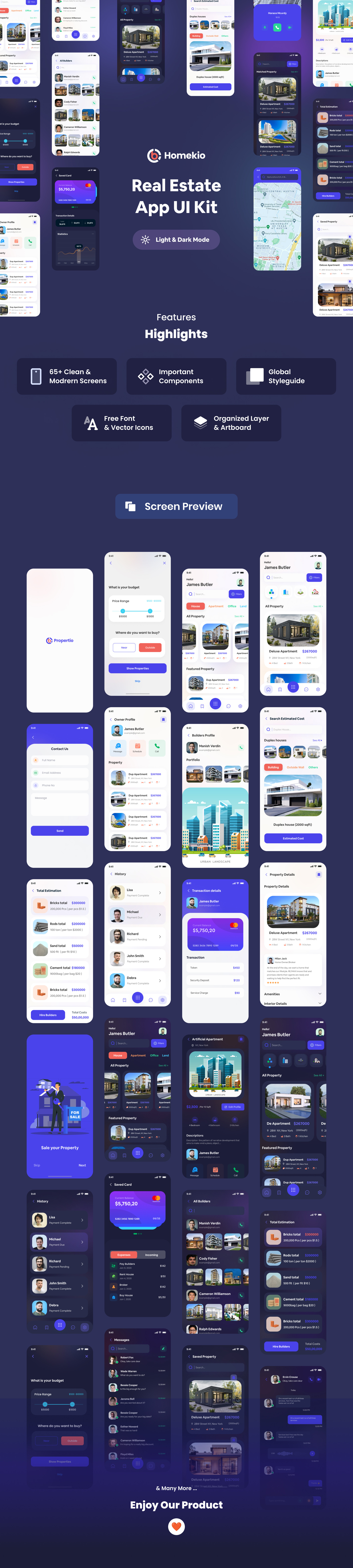 Homekio - Real Estate App XD Template - 3