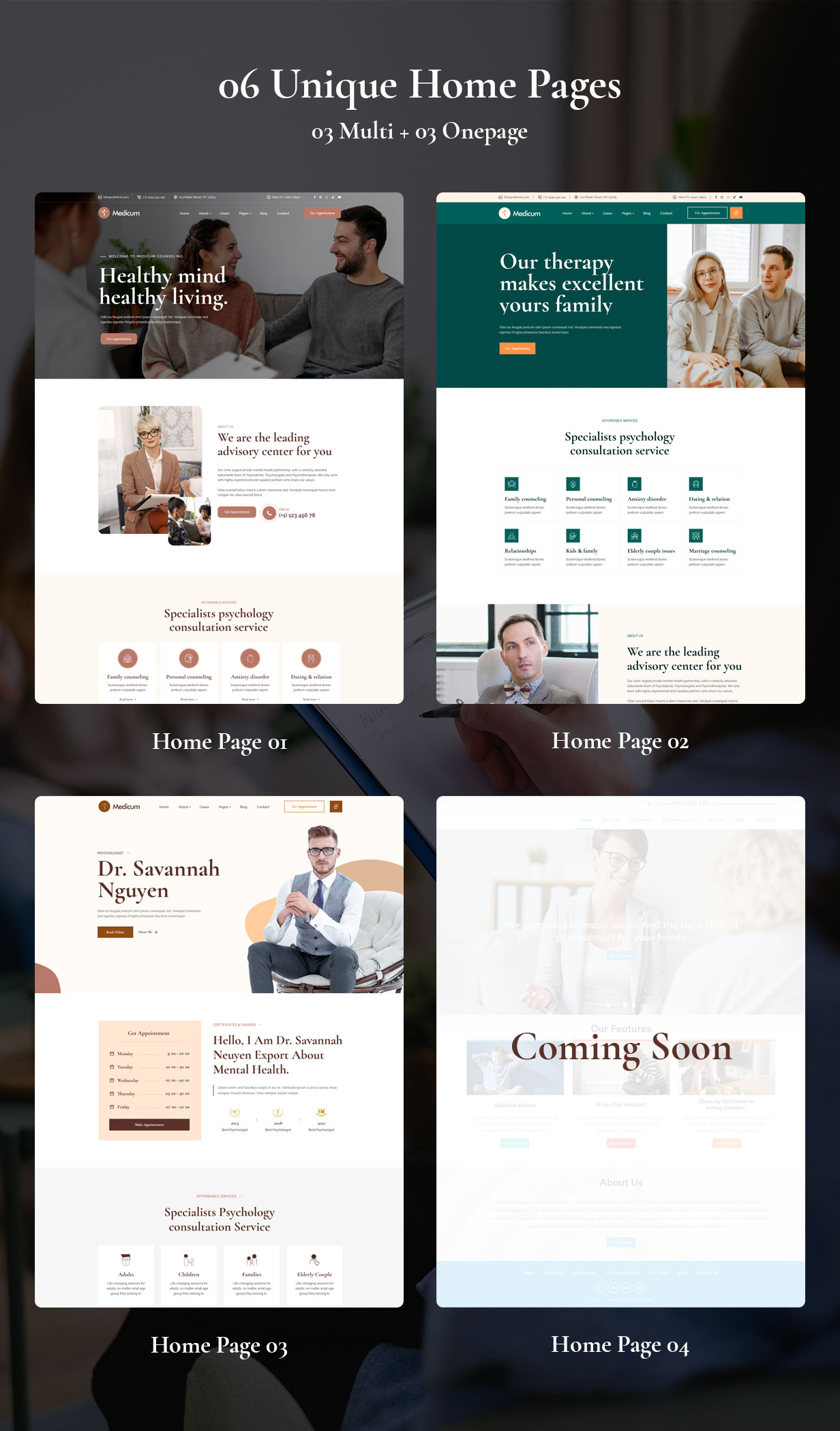 Medicum – Psychology & Counseling WordPress Theme 