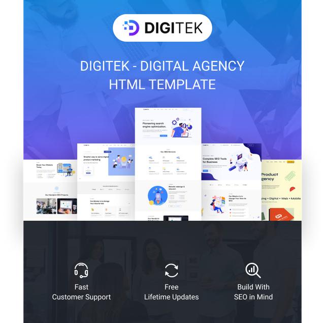 دانلود قالب خدمات سئو و طراحی سایت Digitek