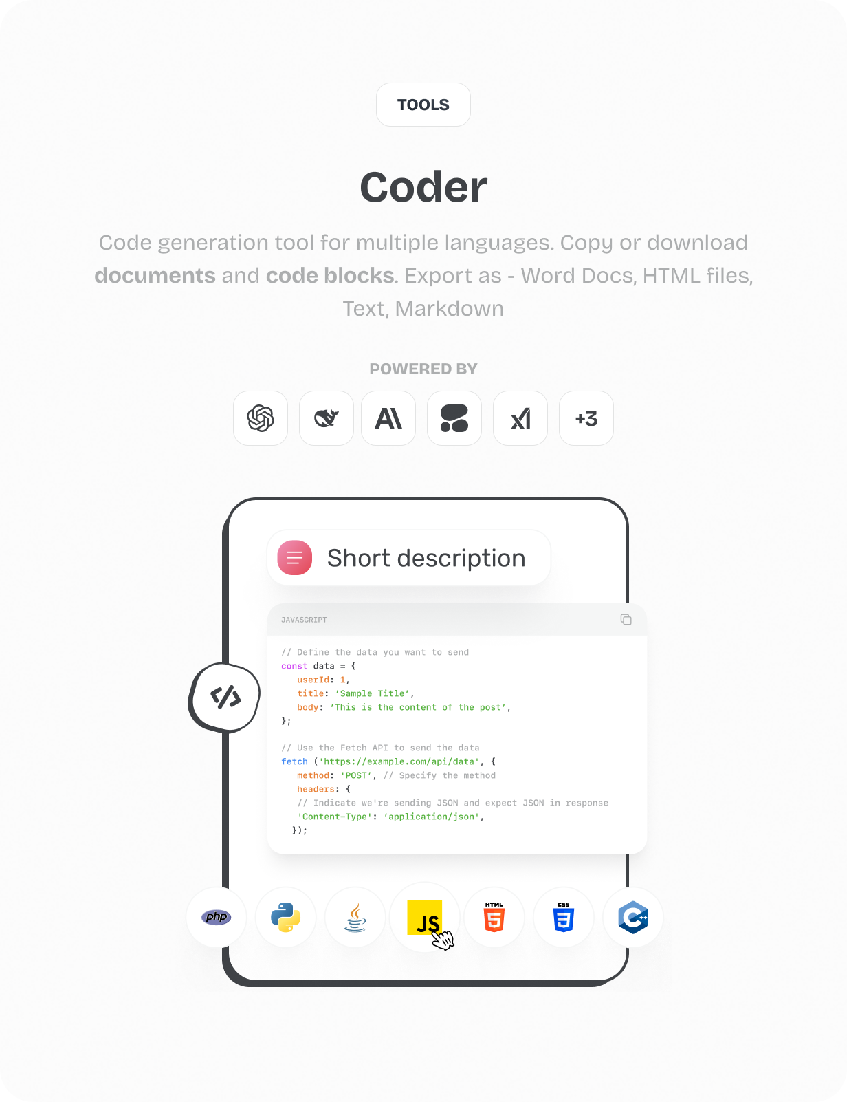 AI Coder - Code Generator @heyaikeedo #aikeedo