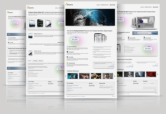 Explicita - Stylish & Explicit Landing Page (4in1) - 2