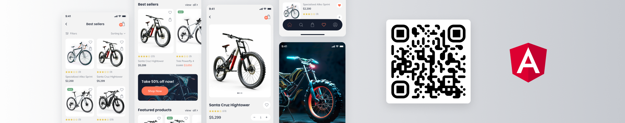 SpinRide - Bike Store Angular Mobile App | PWA - 2