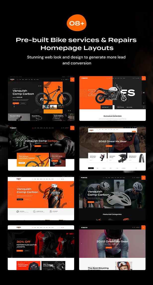 08+ Impressive Bike Services and Repairs Homepage Designs