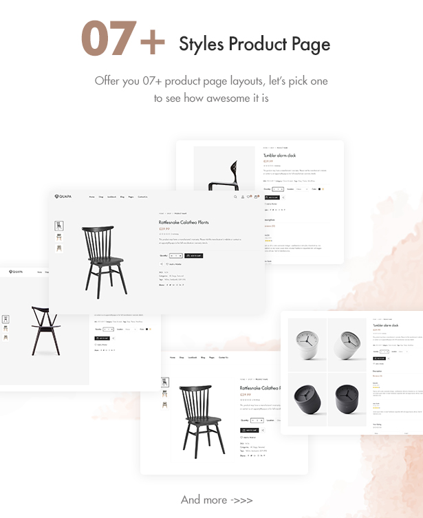 Various Styles For Product Page