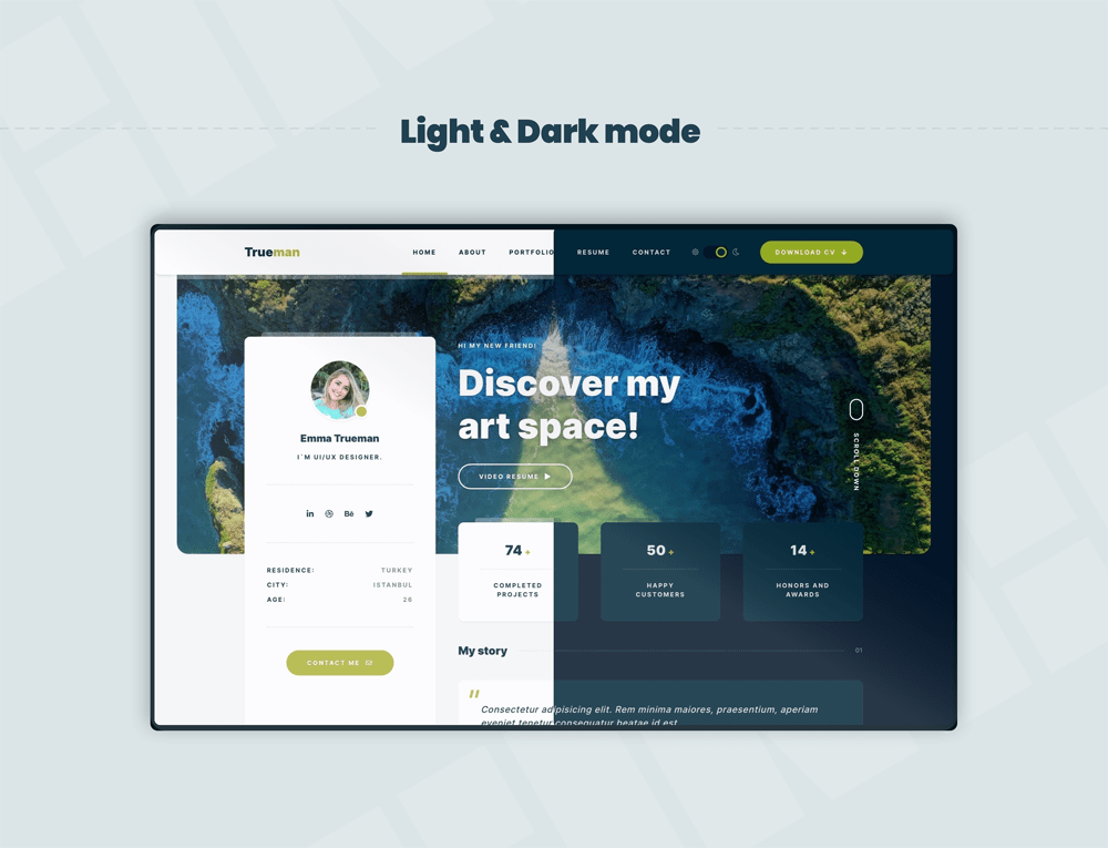 Trueman - Personal Portfolio React NextJS Template - Description 2