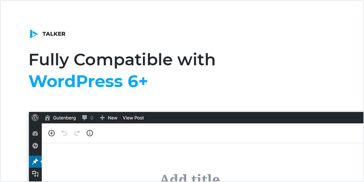 Fully Compatible with WordPress 6+