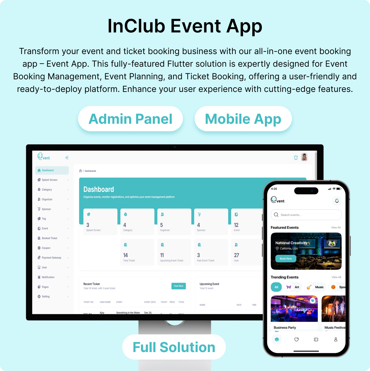 InClub: Event Management in Flutter with Node.js Backend | Complete event planner App - 5