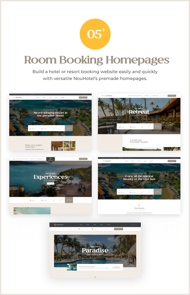 NouHotel - Resort & Hotel Booking WordPress Theme