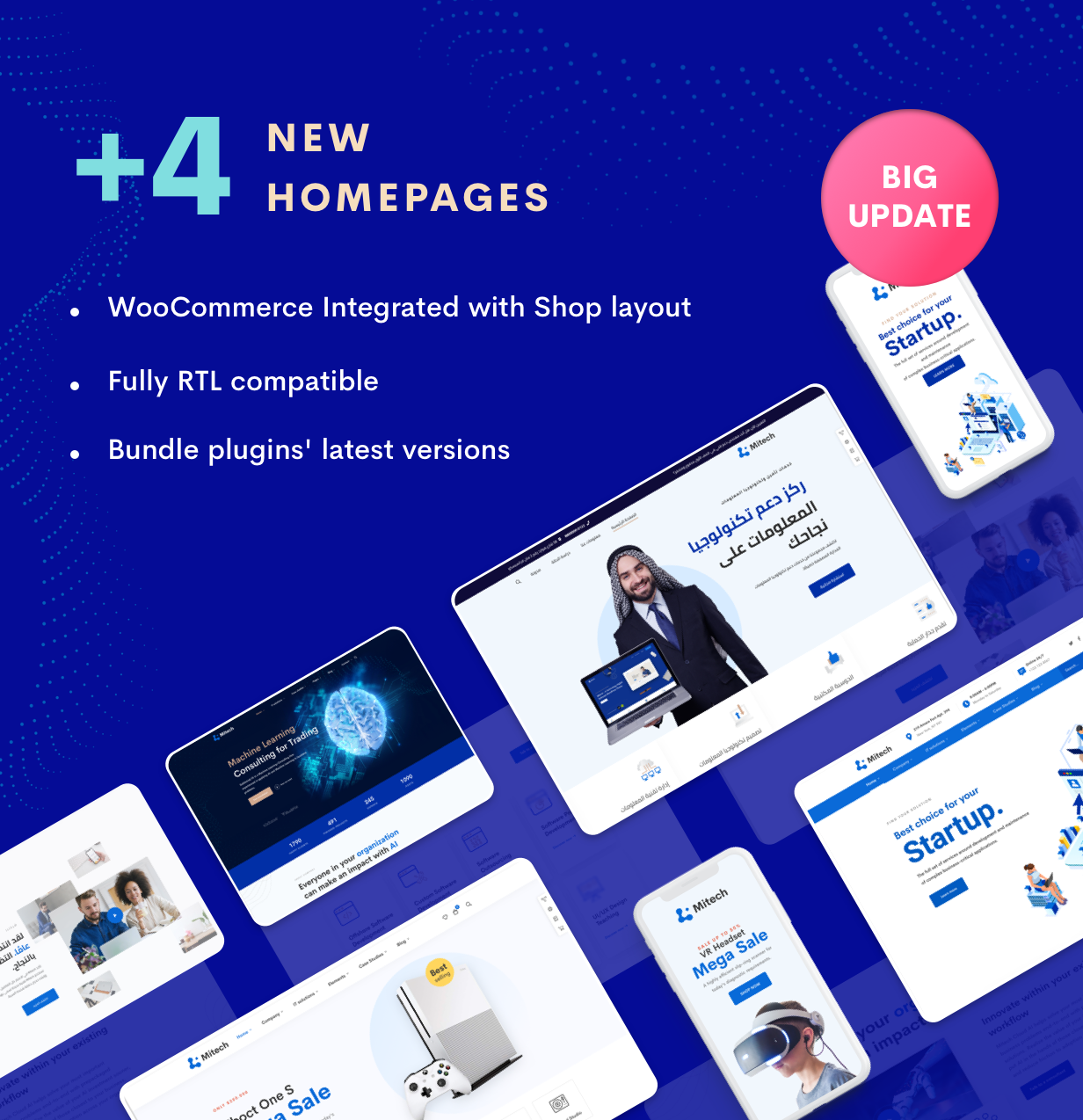 IT Solutions Mitech - Technology, IT Solutions & Service WordPress Theme - Big Update