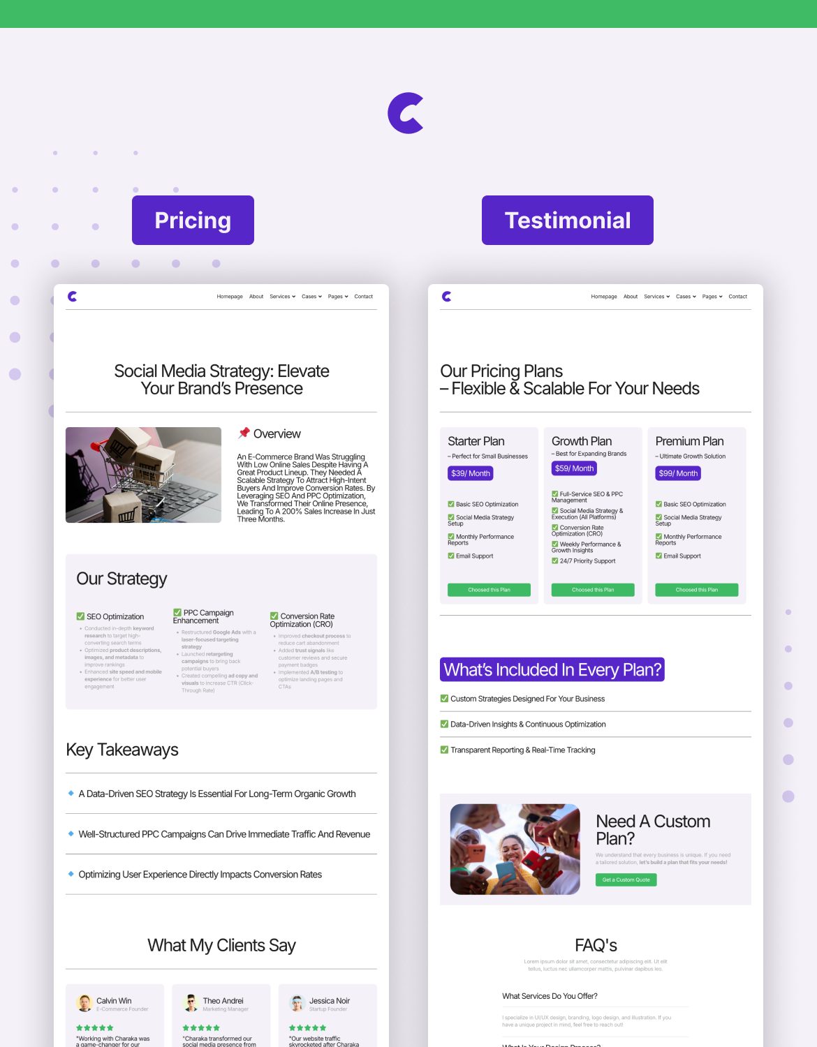 Charaka - Digital Marketer Portfolio Elementor Pro Template Kit - 4