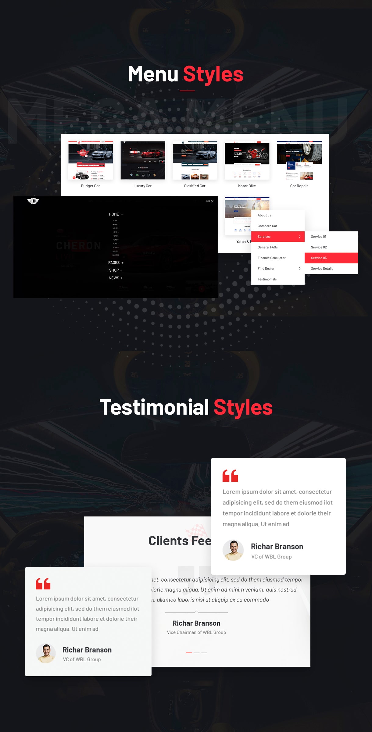 WordPress theme for motorcycle