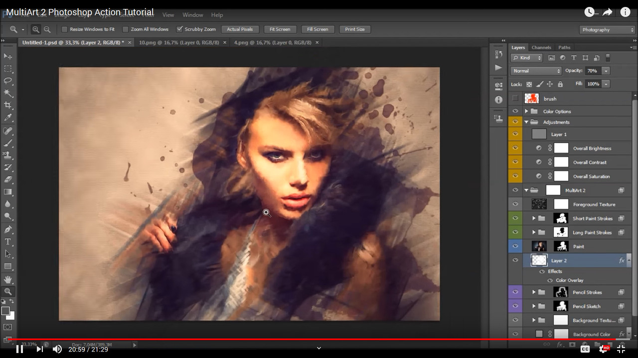 MultiArt 4in1 Photoshop Actions Bundle - 2