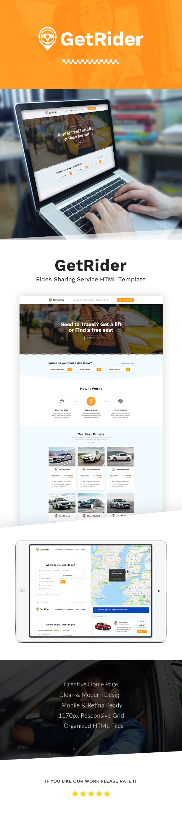 Getrider - Chauffeur Limousine Car Hire HTML - 2