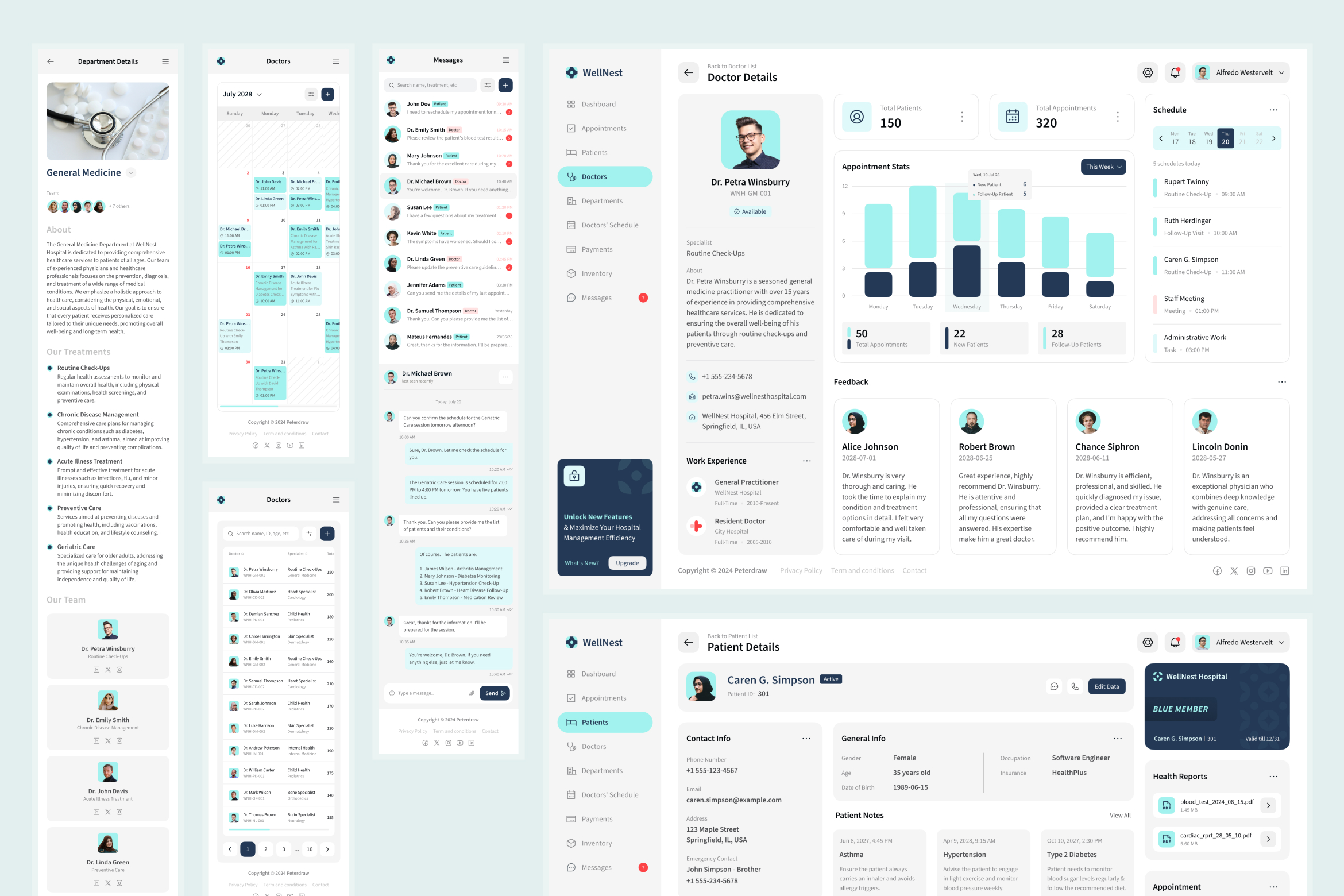 WellNest - Hospital Management Dashboard Figma Template - 7