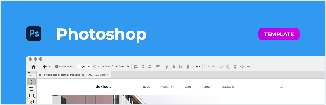 Dexico – Apartment Rent Template for Photoshop