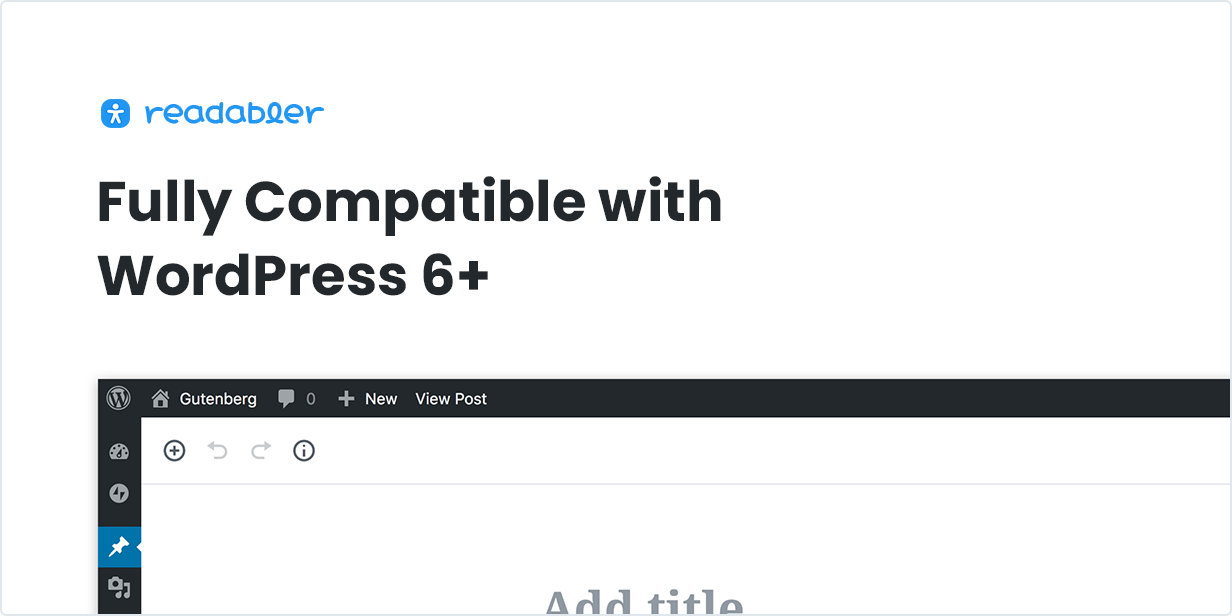 WordPress Accessibility Plugin fully Compatible with WordPress 6+