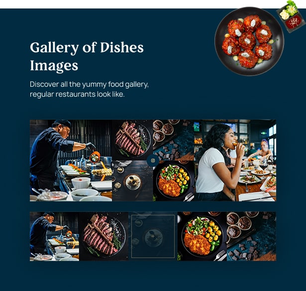 Gallery Dishes Images Delicioz Restaurant WordPress Theme