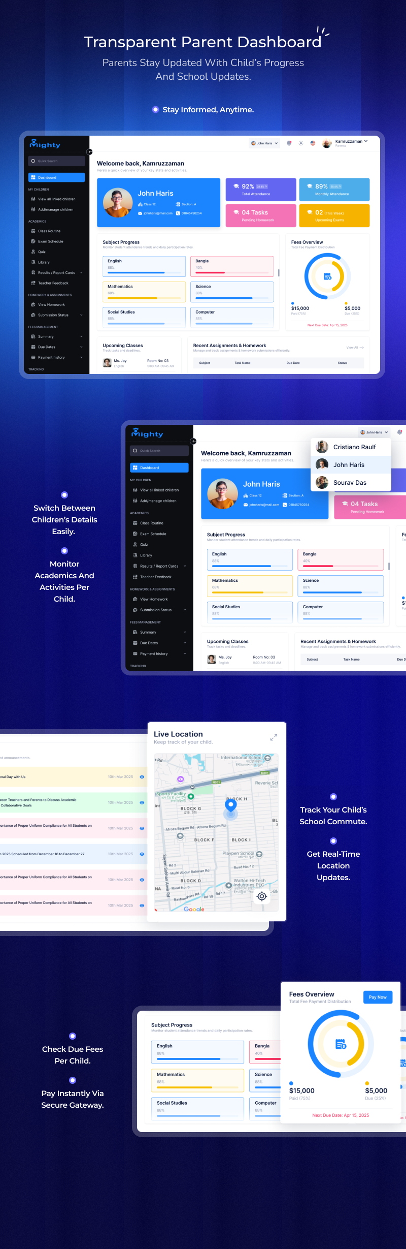 Mighty School Pro - School Management System (ERP, Multi-Branch, SaaS) - 15