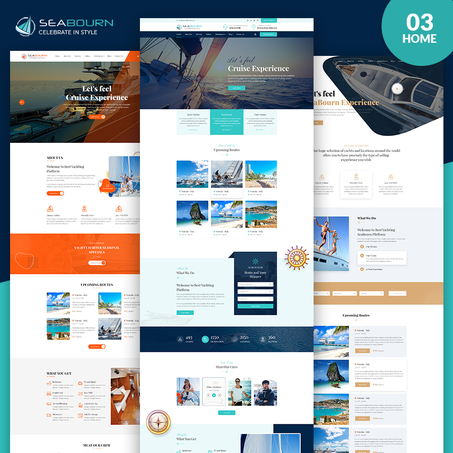 Seabourn Boat Booking PSD Template - 1