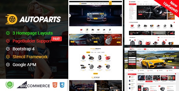 AutoParts - Responsive BigCommerce Theme With Page Builder Support