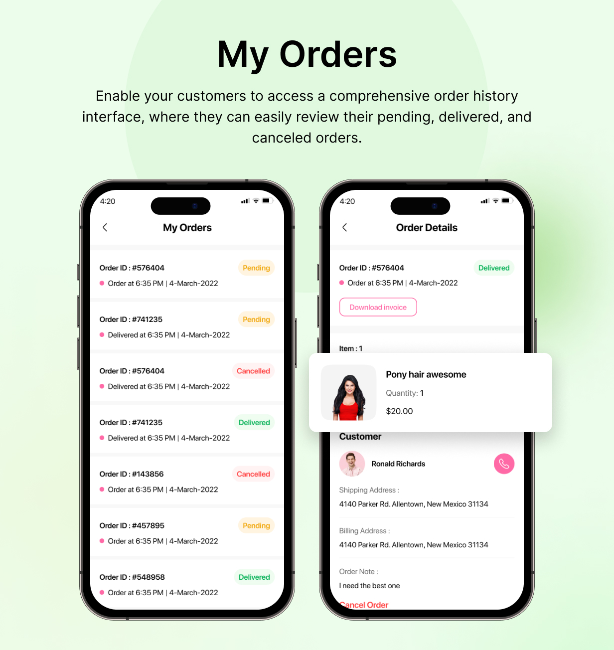 HairWigs Ecommerce UI Template: E-commerce app in Flutter(Android, iOS) App | HairHaven App - 12