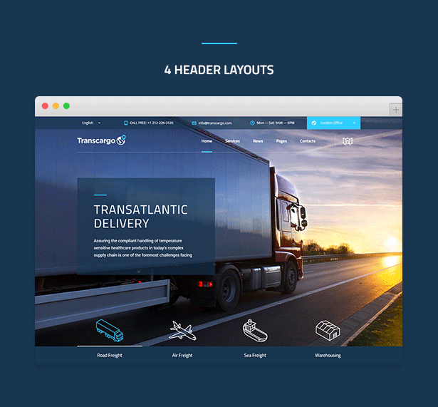 Transcargo - transportation wordpress theme for logistics - 3