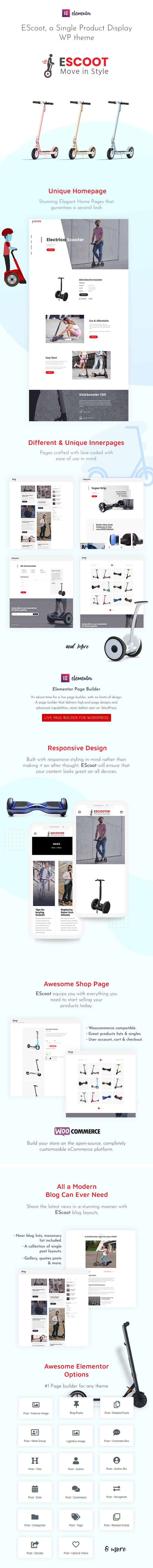 EScoot - Single Product WordPress - 1