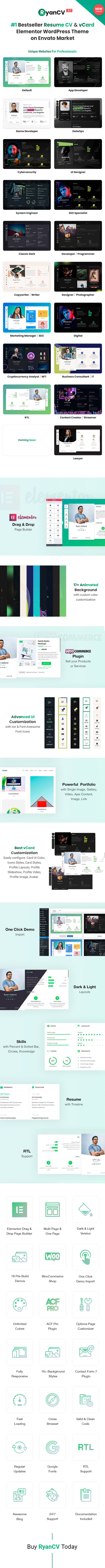 RyanCV - Personal Portfolio Resume Theme