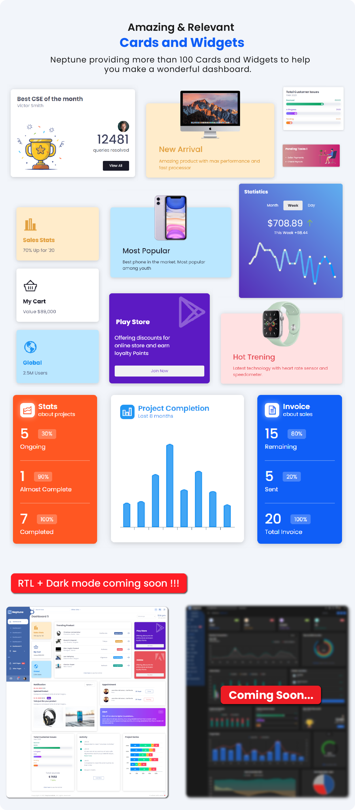 Neptune Laravel Admin UI Template - 13